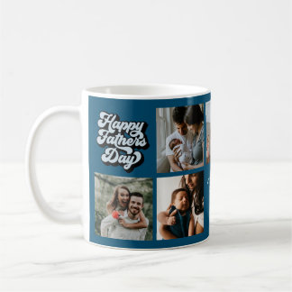 Mug Super Retro Happy Fête des pères 7 Photo Collage