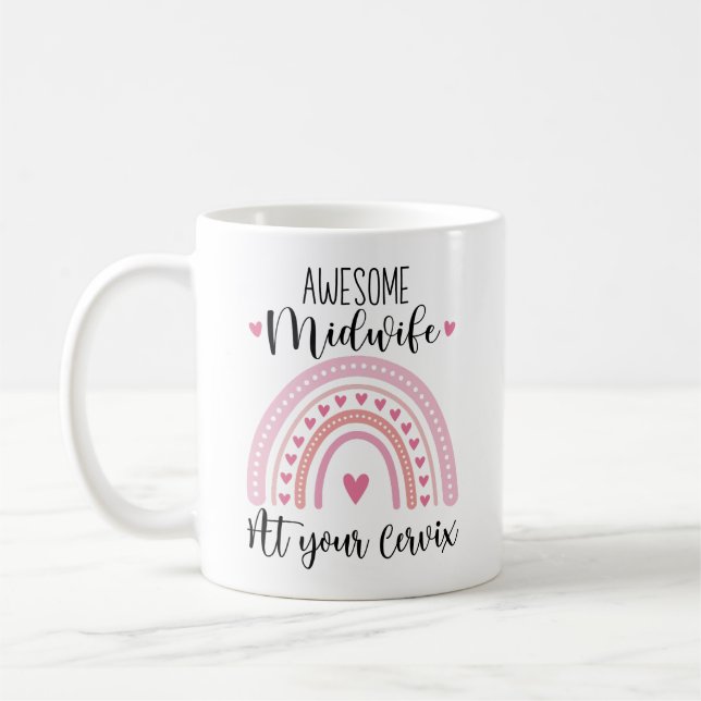 Mug Super sage-femme à votre cadeau Cervix pour sage-f (Gauche)