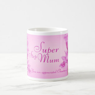 Mug Super Step maman / Maman orchidée lilas merci muet