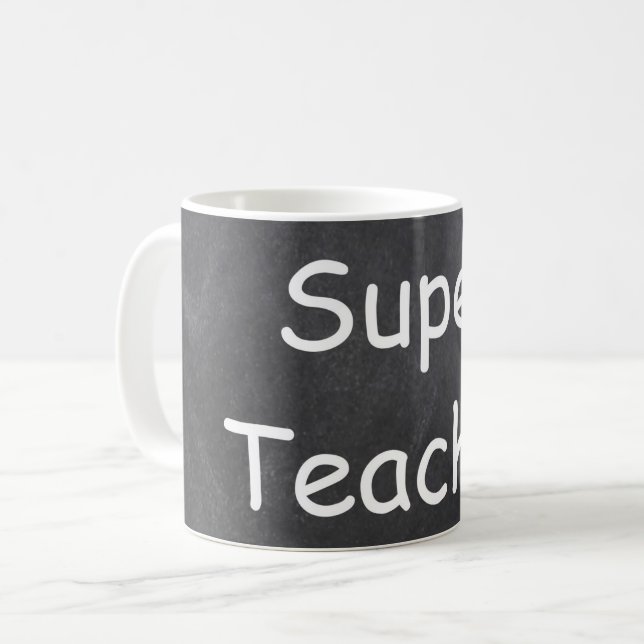 Mug Super Teacher Chalkboard (Devant gauche)