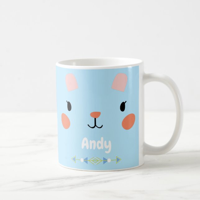 Mug Superbe face de lapin rose (Droite)