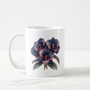 Mug Superbe orchidée bleue vintage et magenta