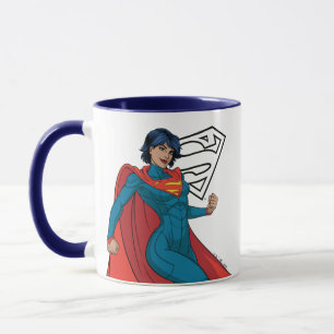 Mug Supergirl Hovering en costume bleu