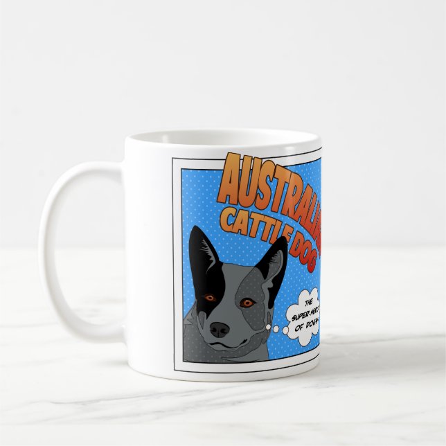 Mug Superhéros australien de chien de bétail (Gauche)
