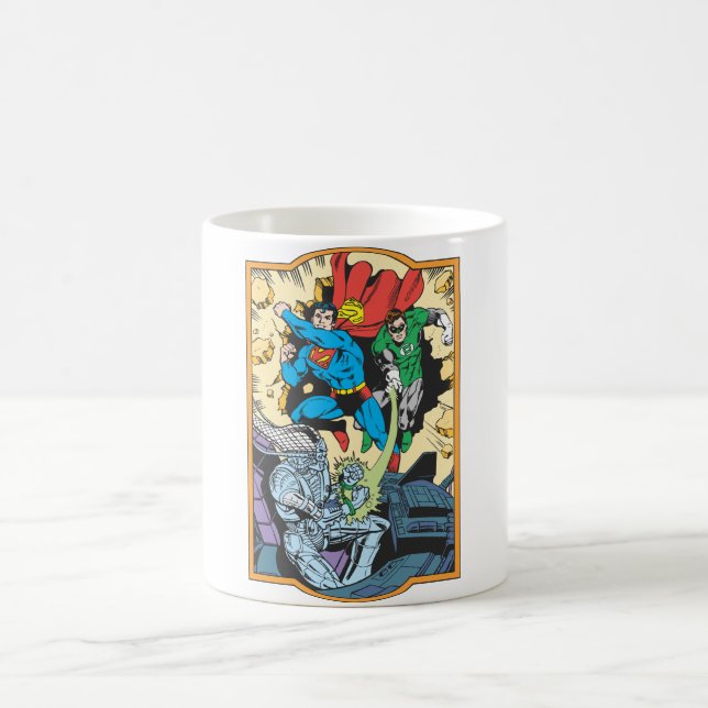 Mug Superman & Green Lantern Combat Brainiac (Centre)