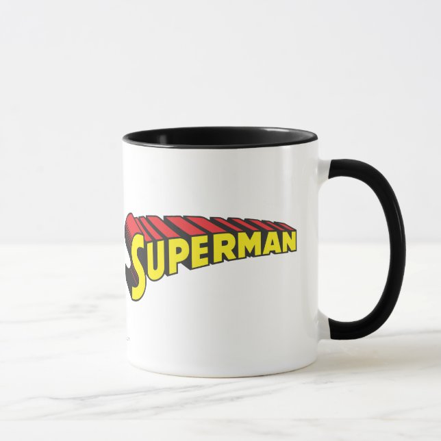 Mug Superman | Logo de lettres rouges jaunes (Droite)