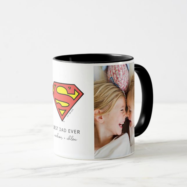 Mug Superman S-Shield | Meilleur papa photo (Devant droit)