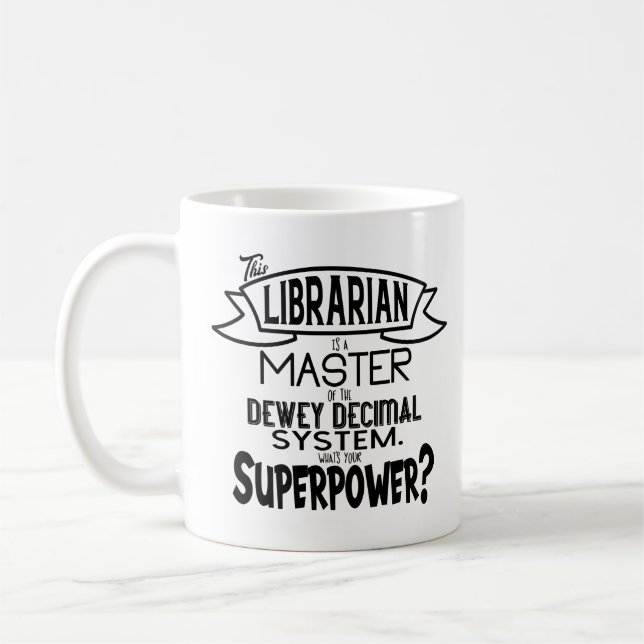 Mug Superpuissance bibliothécaire (Gauche)