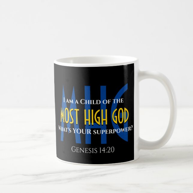 Mug Superpuissance chrétienne ENFANT DU DIEU LE PLUS É (Droite)
