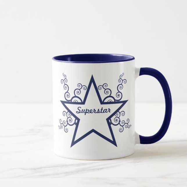 Mug Superstar Frottent Mug, Bleu foncé (Droite)