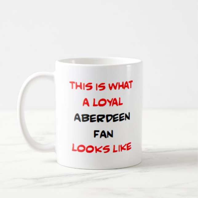 Mug supporter d'Aberdeen, loyal (Gauche)