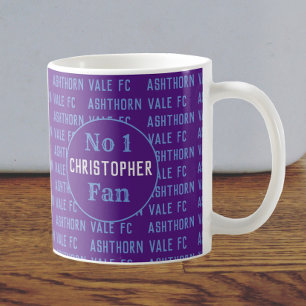 Mug Supporter de Football ou Fan de Football Claret & 