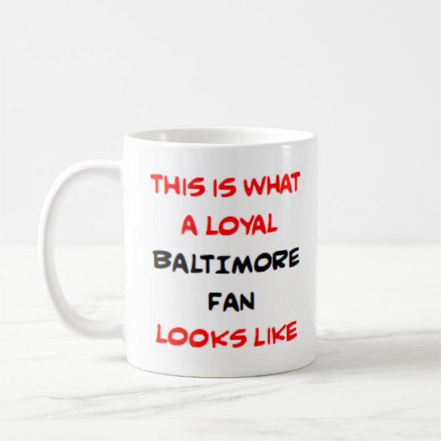 Mug supporteur de Baltimore, loyal (Gauche)