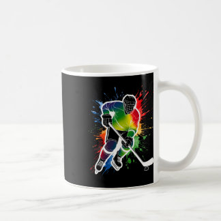 Mug Supporteur de hockey sur glace coloré joueur tie d