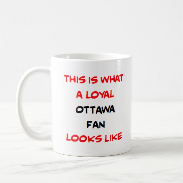 Mug supporteur d'Ottawa, loyal (Gauche)