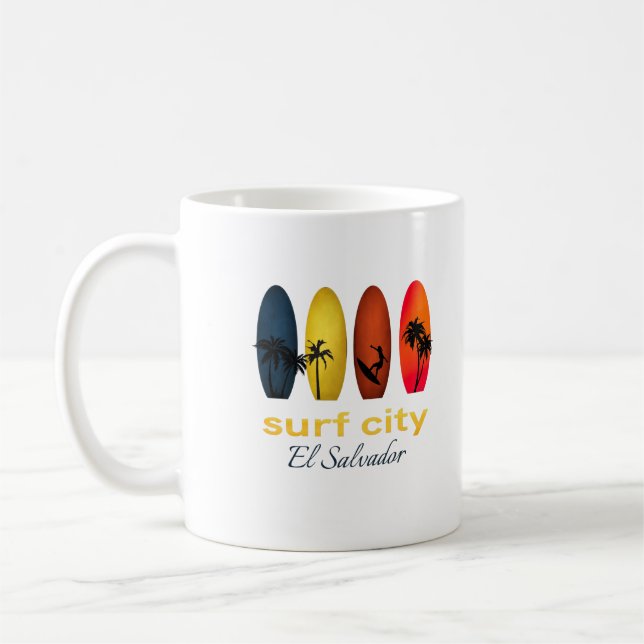 Mug Surf ville, El Salvador, Salvadorien, Surfer (Gauche)