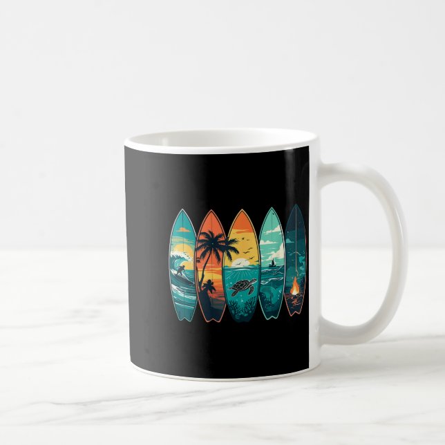 Mug Surfboards Sunset Ocean Beach Vibe Surfer  (Droite)