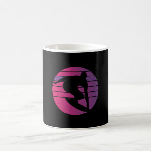 Mug Surfeur Surf Rétro Coucher de Soleil