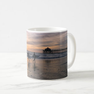 Mug Surfeurs de Californie au coucher du soleil