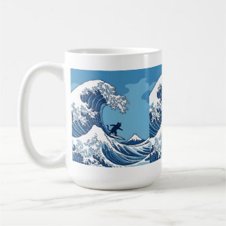 Mug Surf's Up, Kanagawa – Le Chat Surfeur de la Grande