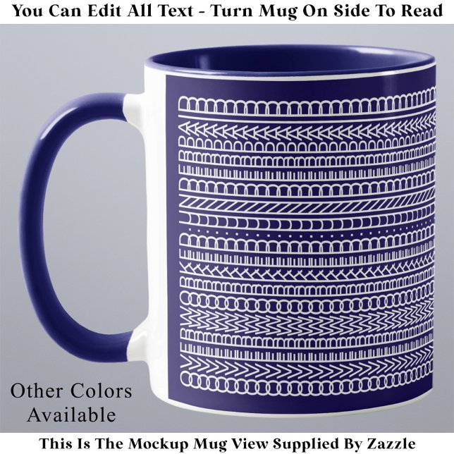 Mug Surmené Sous-payé Drôle Moderne Message Caché (Créateur téléchargé)