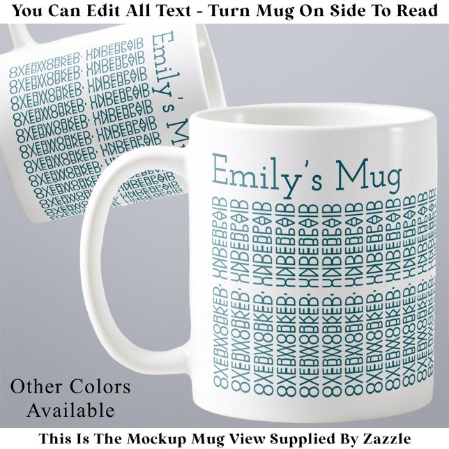 Mug Surmené. Sous-payé. Message caché sur le travail d (Créateur téléchargé)