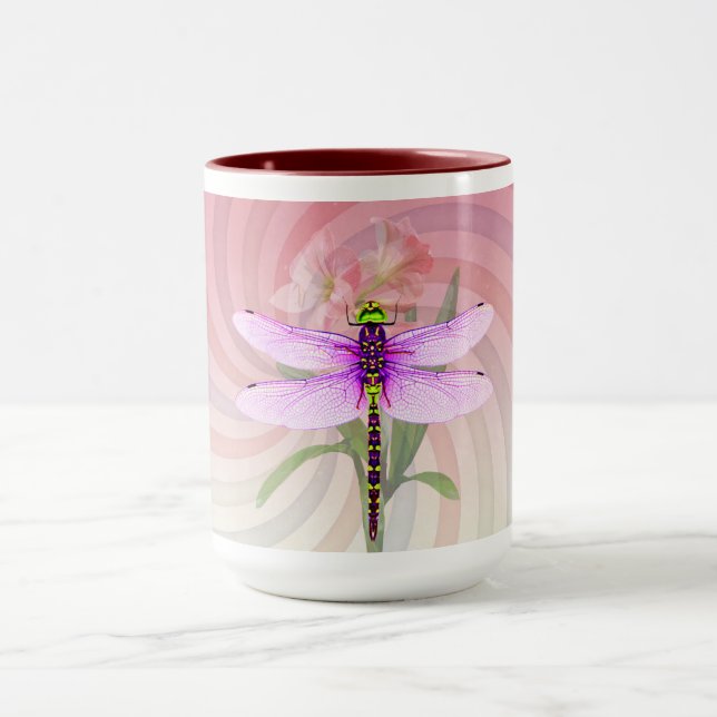 Mug Surreal 60's Theme Dragon Fly (Centre)