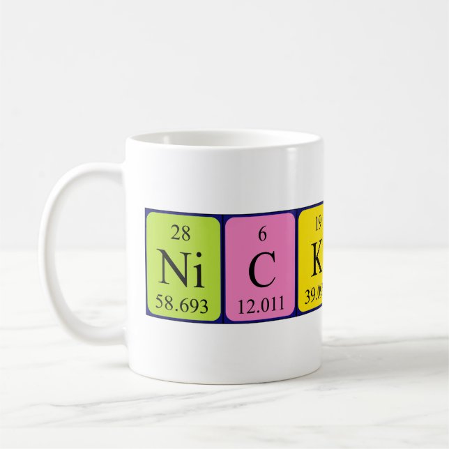 Mug Surveiller le nom de la table périodique (Gauche)