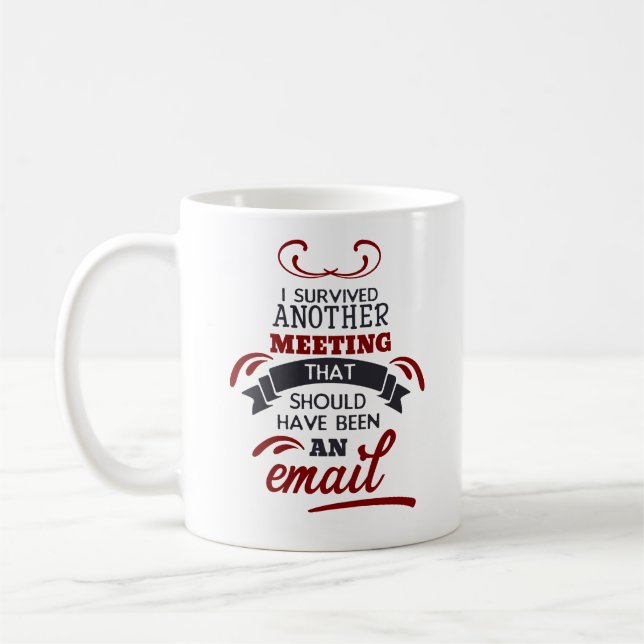Mug Survie amusante des réunions de bureau (Gauche)