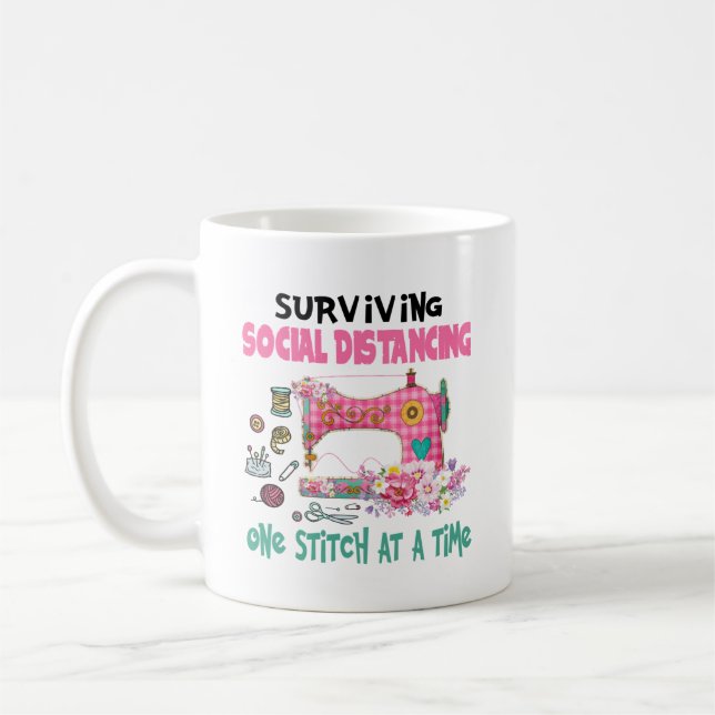 Mug Survie sociale distancer un point à la fois (Gauche)