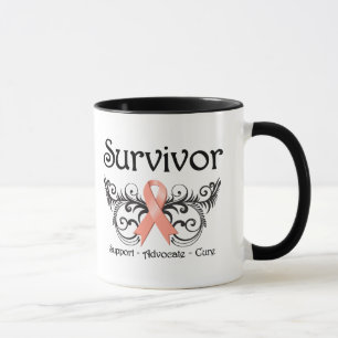 Mug Survivant Deco floral de cancer du corps utérin