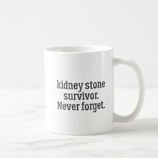 Mug Survivant en pierre de rein n'oublie jamais