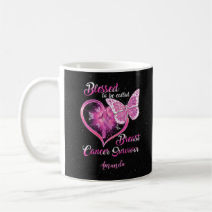 Mug Survivante du cancer du sein personnalisée bénie