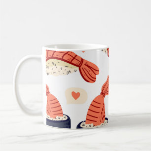 Mug Sushi Japonais nourriture Motif sans soudure
