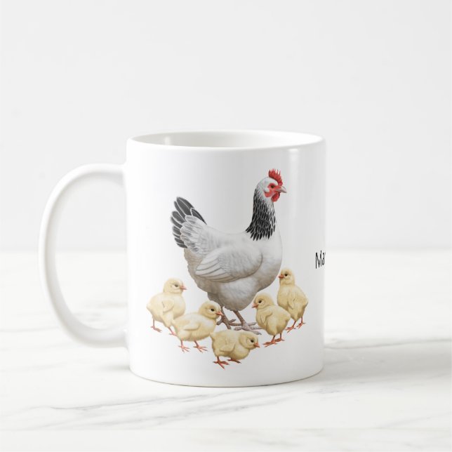 Mug Sussex Chicken Mama Hen et Chicks (Gauche)