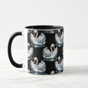 Mug Swan Birds Design Motif