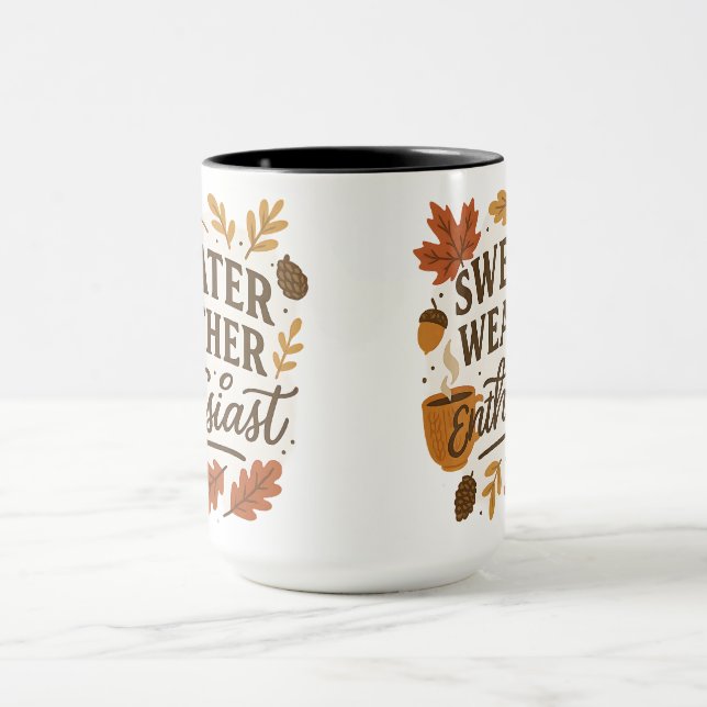Mug Sweater Weather Enthusiast | Halloween Gifts (Centre)