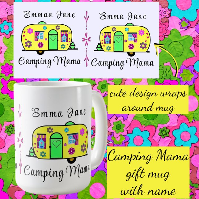 Mug Sweet Camping Travel Trailer Camping Mama (Créateur téléchargé)