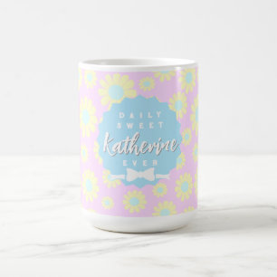 Mug Sweet Daisy Baby Pastel rose jaune bleu