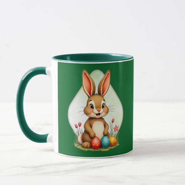 Mug Sweet Easter Bunny – Sitting Cute Bunny - caneca (Gauche)