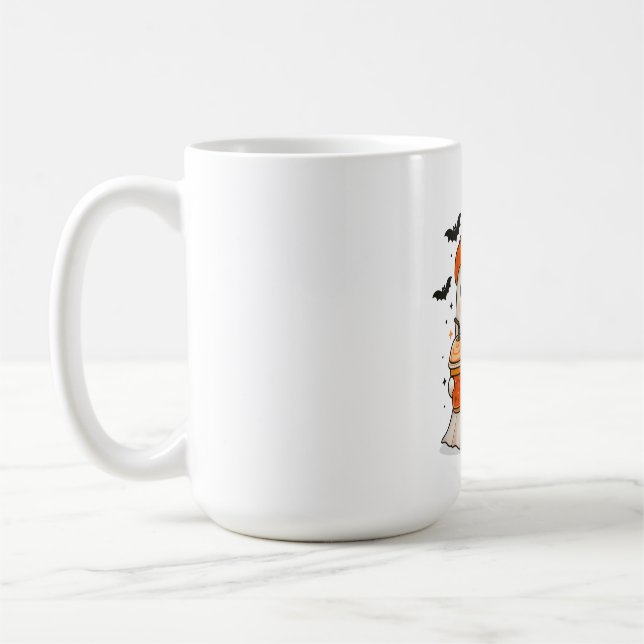 Mug Sweet Ghost Halloween Design Mug. (Gauche)