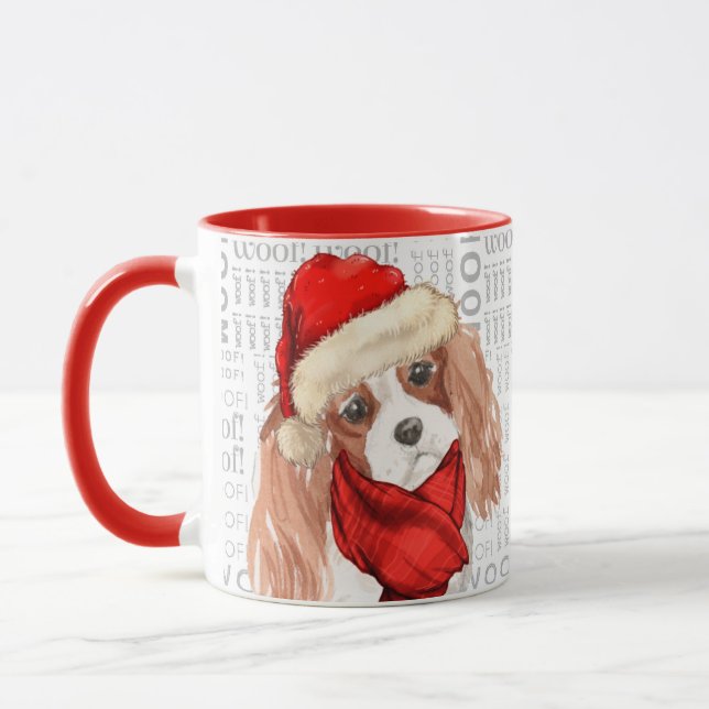 Mug Sweet King Charles Terrier Chien de Noël (Gauche)