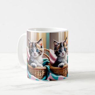 Mug Sweet Kitty dans un panier - Moment cosy