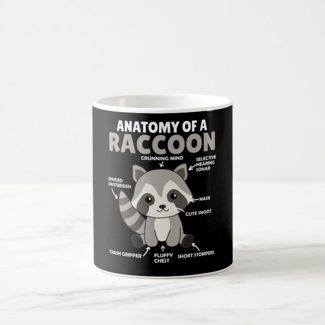 Mug Sweet Raccoon Explication Anatomie D'Un Raccoon (Centre)