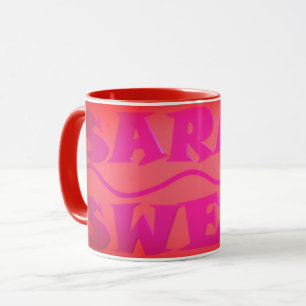 Mug Sweet Sarah couleurs chaud rose et orange brûlé