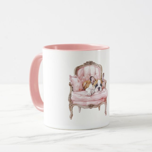 Mug Sweet Sleeping Black Cream Puppy Dog (Devant gauche)