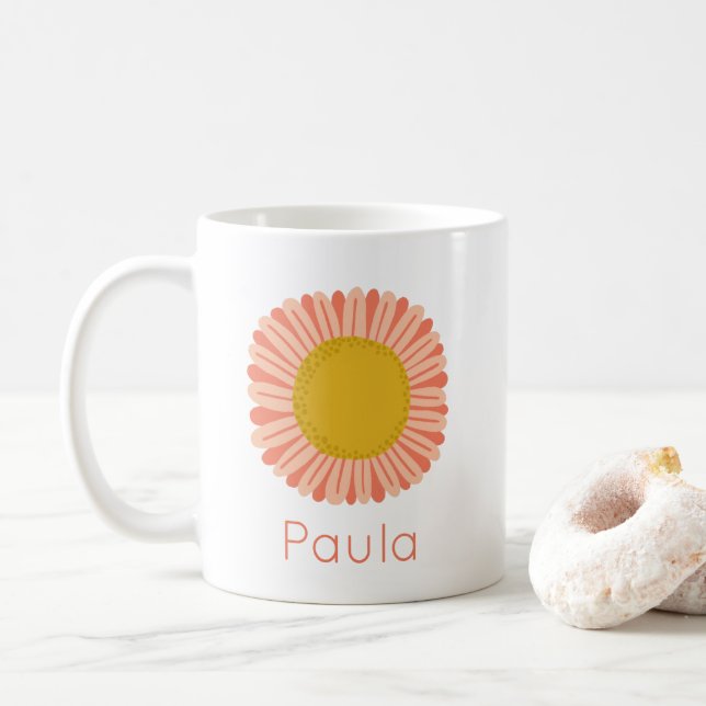 Mug Sweet Sunflower Daisy PERSONNALISER IT (Avec donut)