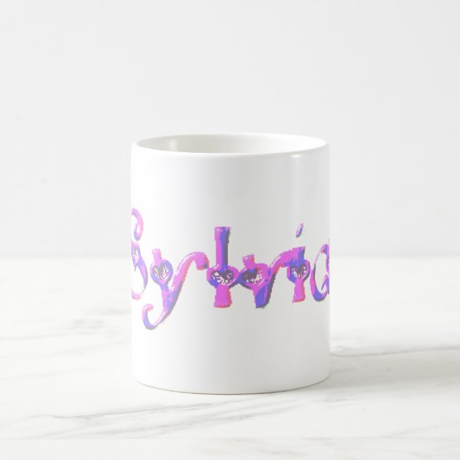 Mug Sylvia rose Et Bleue Nom (Centre)