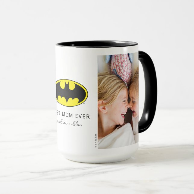 Mug Symbole Batman | Meilleure photo de maman (Devant droit)