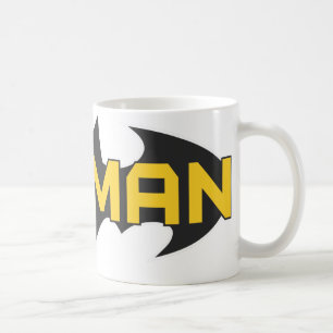 Mug Symbole Batman   Nom Logo jaune et noir